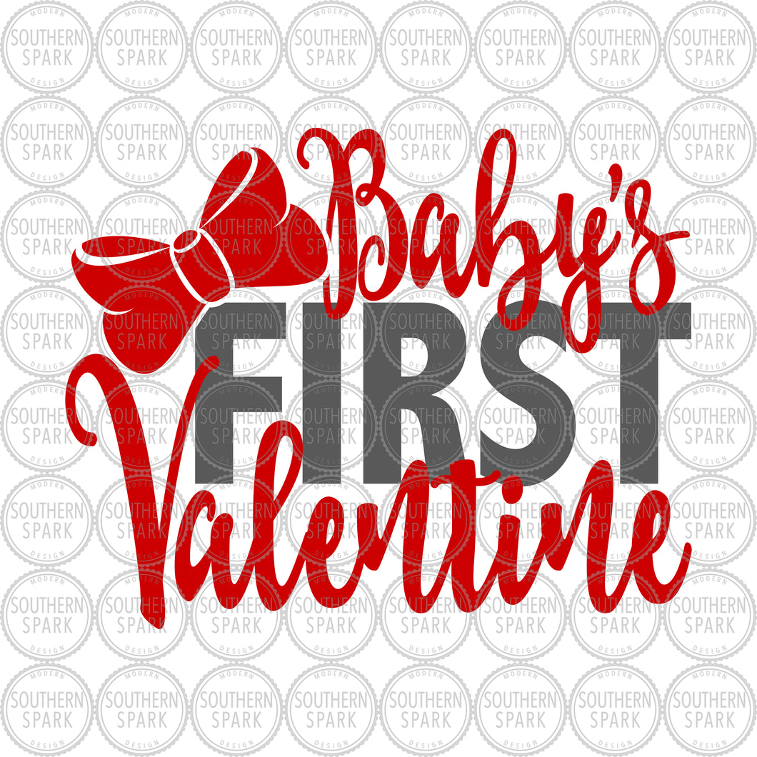 Download Valentine S Day Svg Baby S First Valentine Svg Valentine Bow C Southern Spark Design