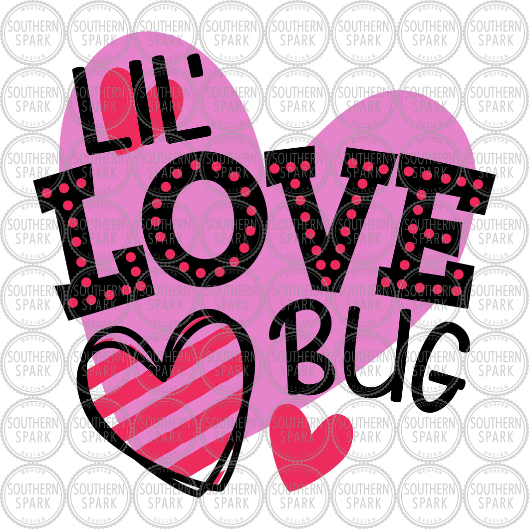 Download Valentine S Day Svg Lil Love Bug Heart Marquee Letters Valentin Southern Spark Design