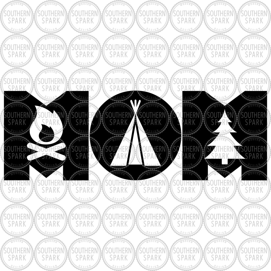 Download Mom Svg Camping Svg Mother S Day Svg Camp Campfire Tent Fo Southern Spark Design