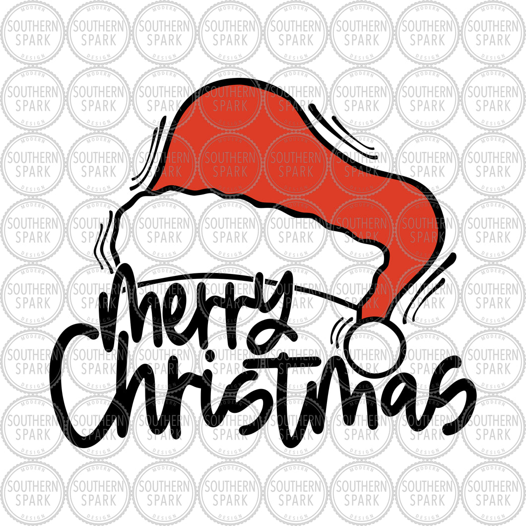 Download Merry Christmas Svg Santa Hat Svg Santa Claus Svg Christmas Cu Southern Spark Design