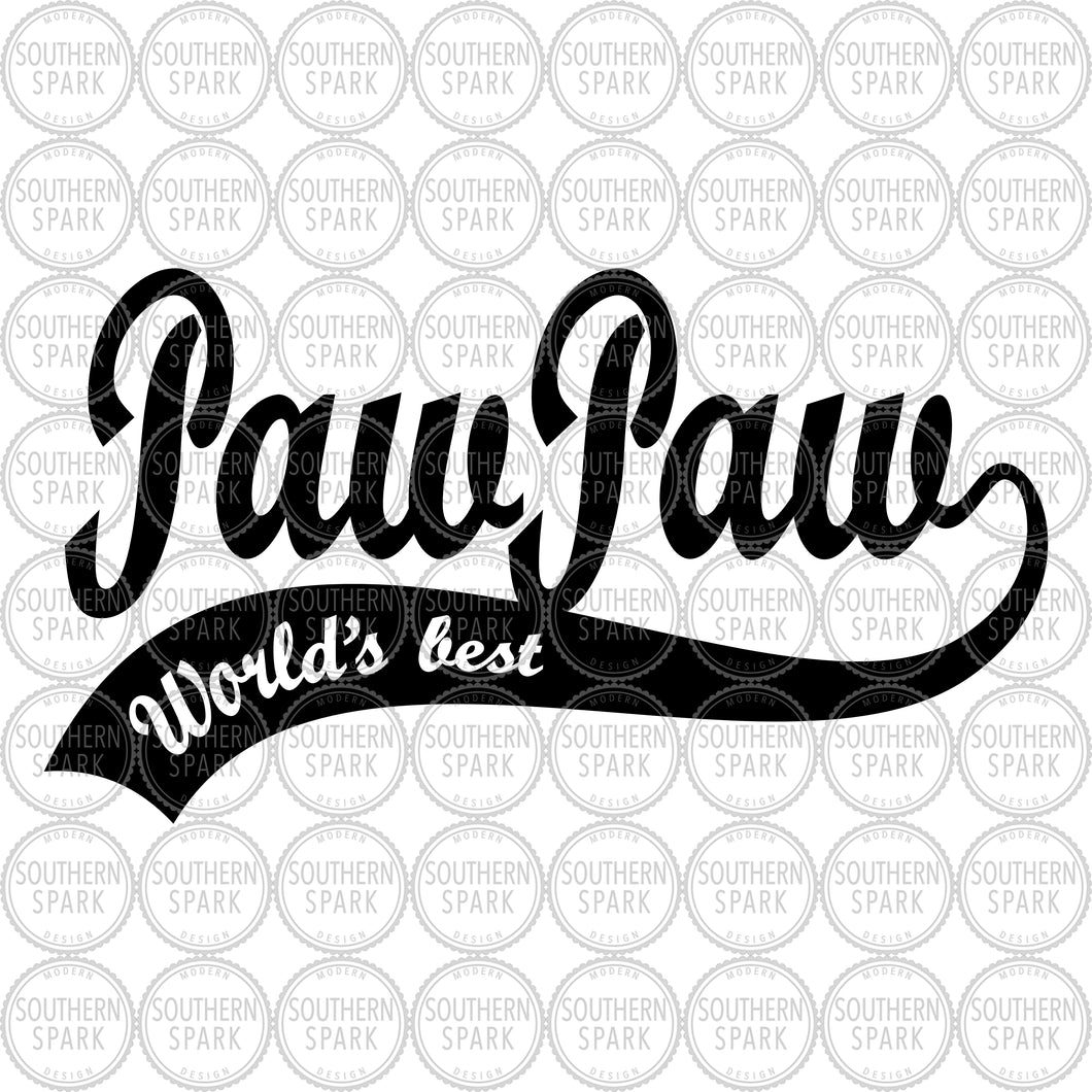 Father S Day Svg Pawpaw World S Best Pawpaw Svg Grandfather Cu Southern Spark Design