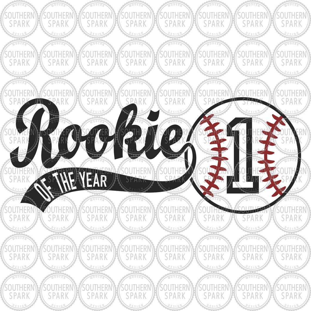 Download Birthday Svg Rookie Of The Year Svg First Birthday Svg 1st Birth Southern Spark Design