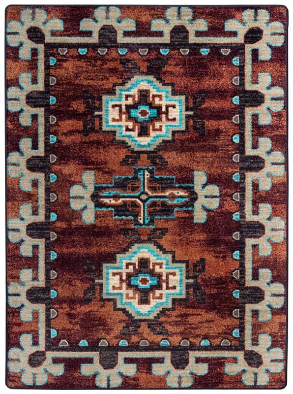 American Dakota Southwest Storm Catcher Rug - Rust, 8' x 11