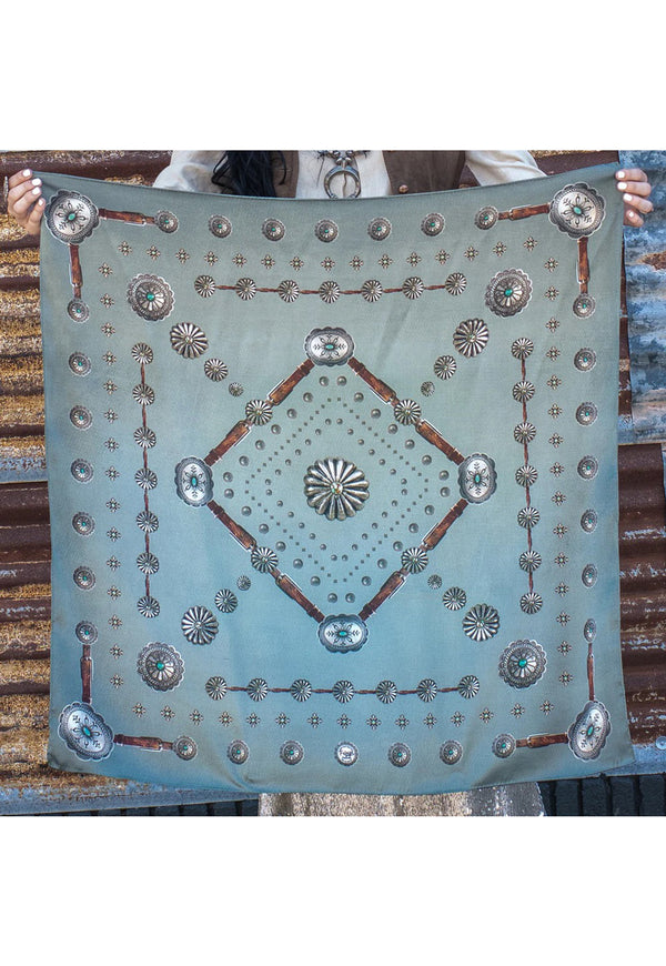 Porter - Vintage Western Turquoise Wild Rag