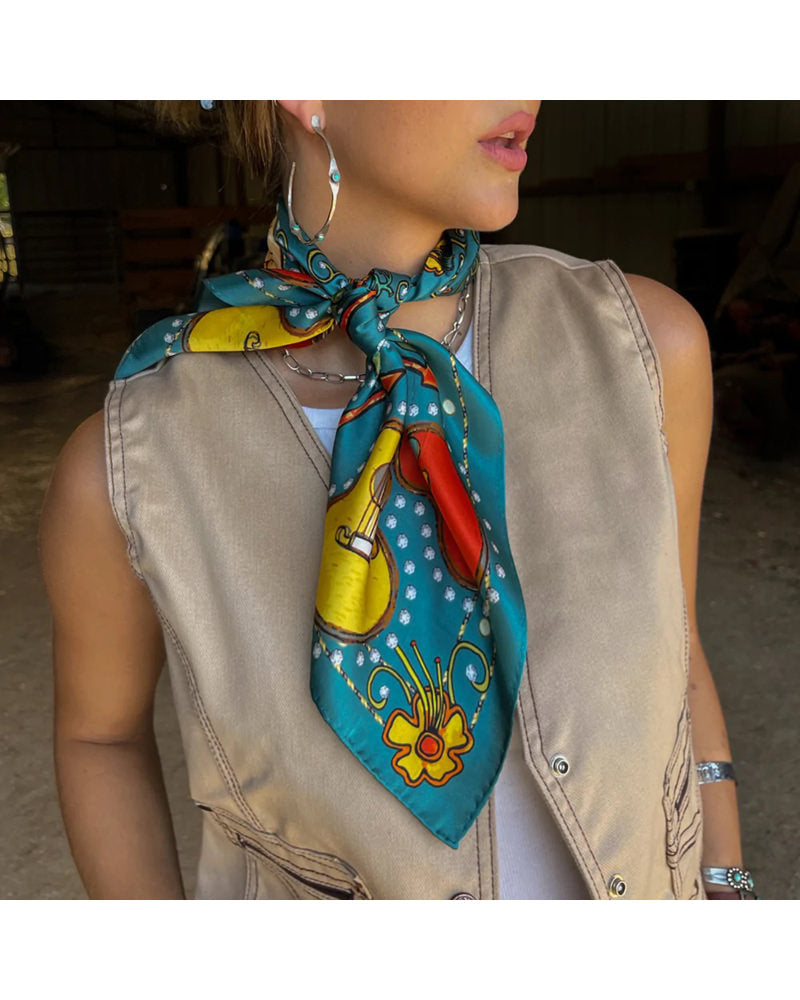 Porter - Vintage Western Turquoise Wild Rag