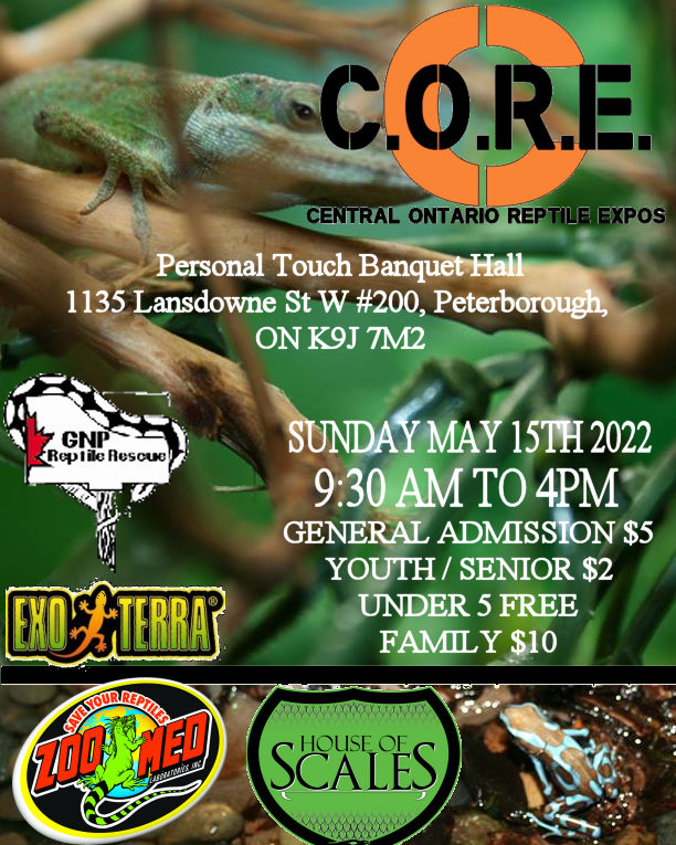 Central Ontario Reptile Expo May 15, 2022