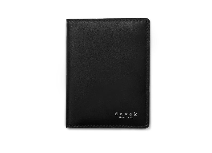 DAVEK SLIM FOLD with mini pen & pull tab - BLACK - Davek Accessories UK product image