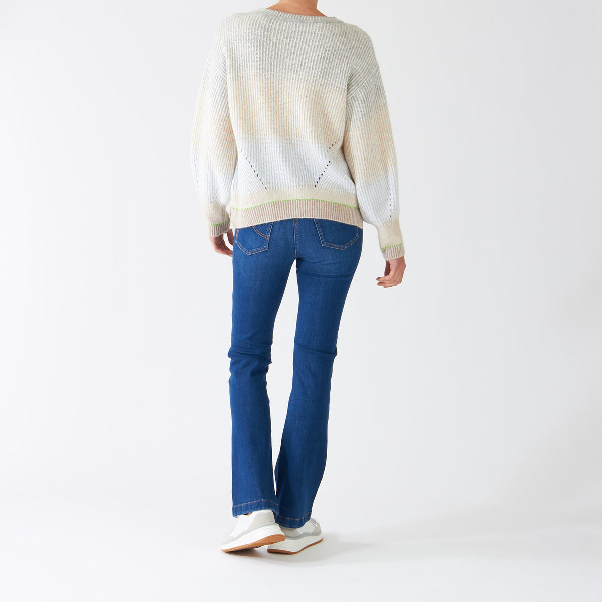 Soft Powder Blue Dégradé Cashmere Blend Sweater – Angela Beer | The ...