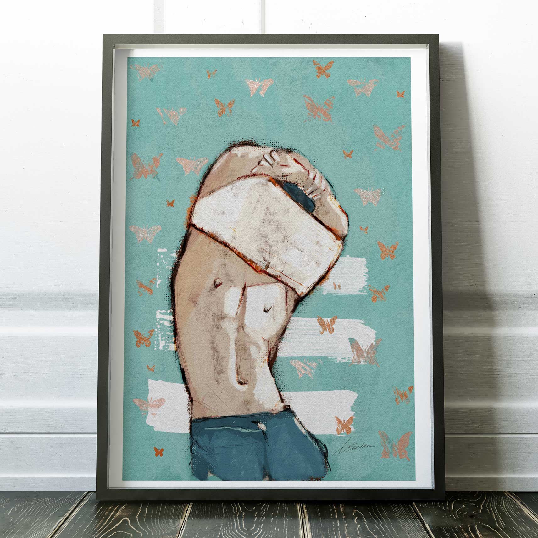 Butterflies and Bare Skin – Art Print