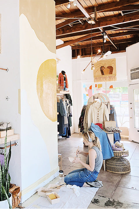Behind the Scenes: Codie Connor Mural at Prism Boutique