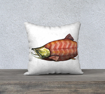 Harlequin Salmon - Pillow Cover – Leah Pipe