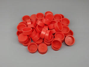 red plastic plugs