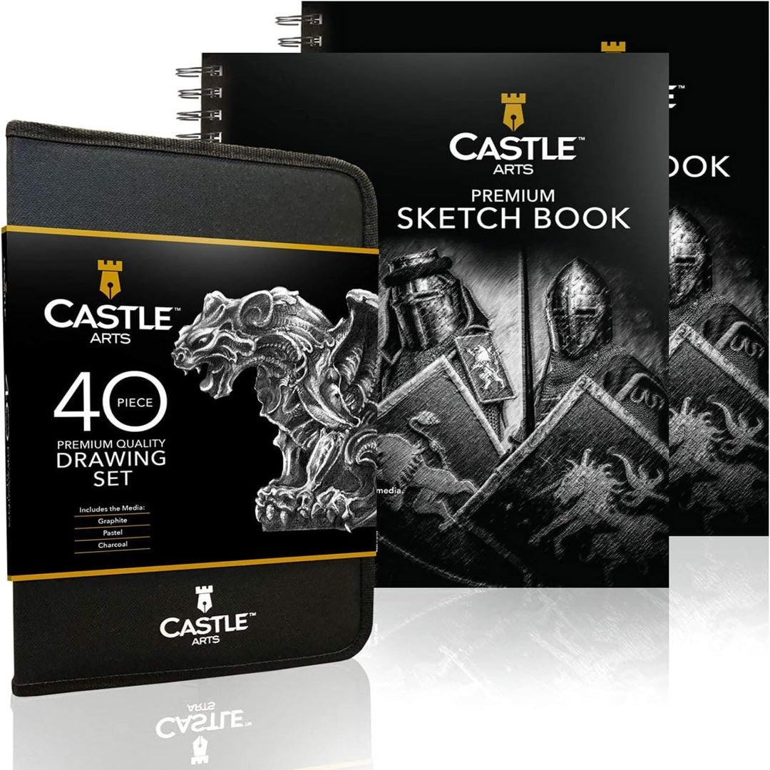 CASTLE ARTS Drawing Pencils Art Set Editorial Stock Photo - Image of  crayon, castle: 190607718