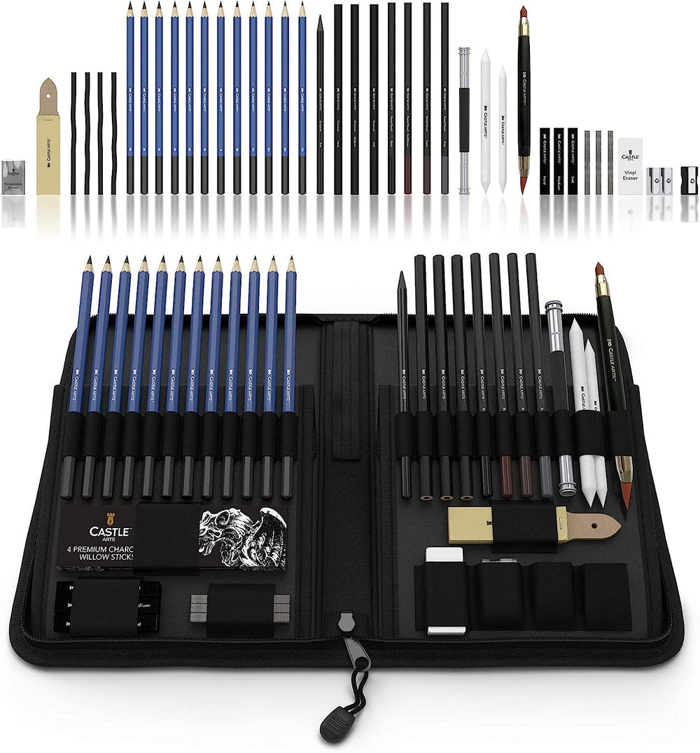 Castle Arts 12 Piece Drawing and Sketching Graphite Pencil Set in Display  Tin – Castle Arts USA