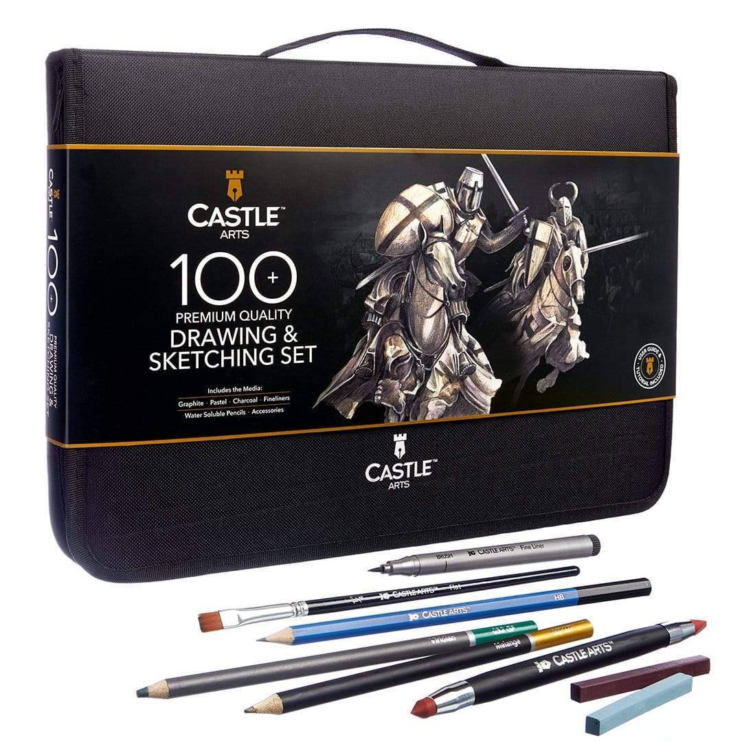 Castle Art Supplies 120+ Piece Mixed Media Art Pencil Collection