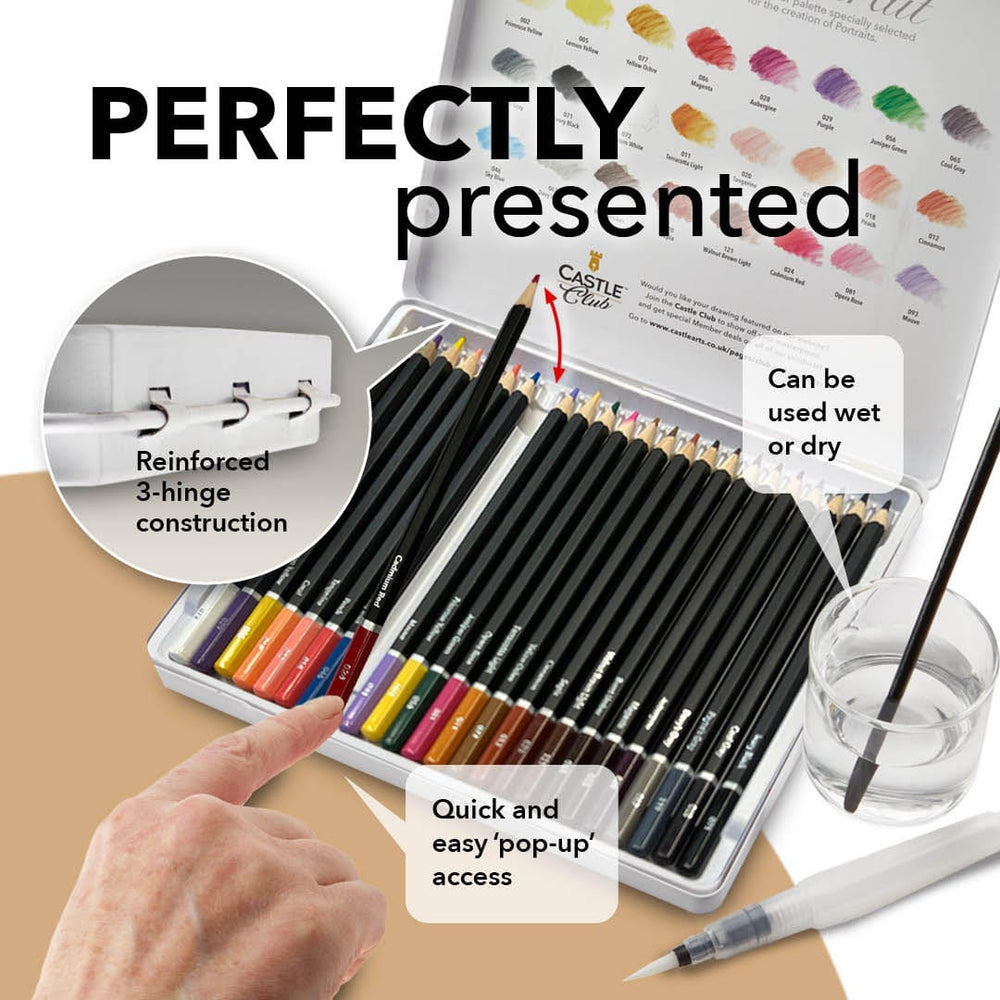 Castle Arts  100 Piece Metallic & Pasteltint Colored Pencils Zip Bundle – Castle  Arts USA