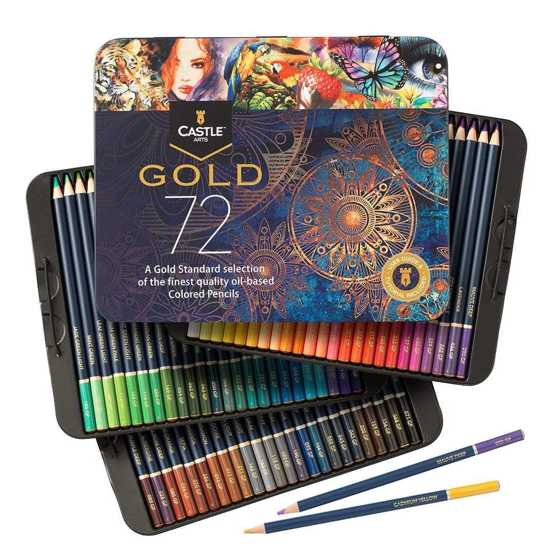 Castle Arts 120 Piece Colored Pencil Set In Zip-Up Case – Castle Arts USA