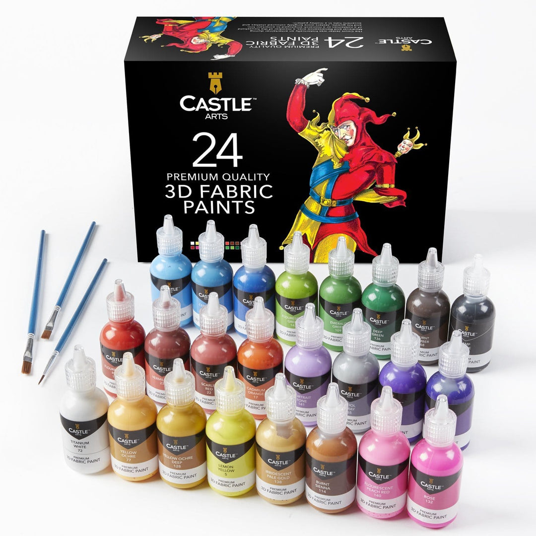 Castle Art Supplies 24 x 12 ml Ensemble de peinture acrylique | Ensemble  débutant de valeur pour les démarreurs ou les artistes adultes | Couleurs