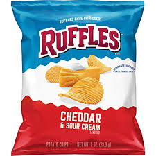 Ruffles® Oven Baked Cheddar & Sour Cream Potato Crisps Bag at Rs