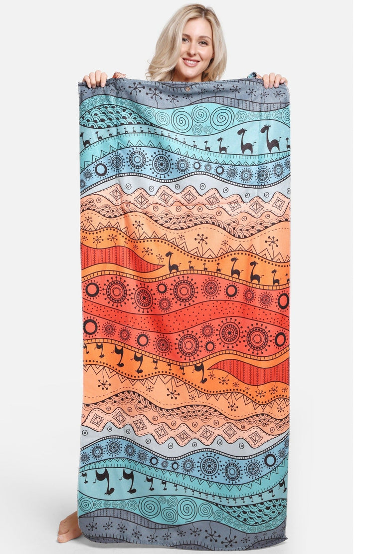 Desert Theme 2 In 1 Beach Towel & Tote Bag