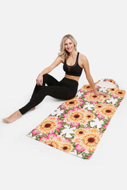 Summer Sunflowers 2 In 1 Beach Towel & Tote Bag