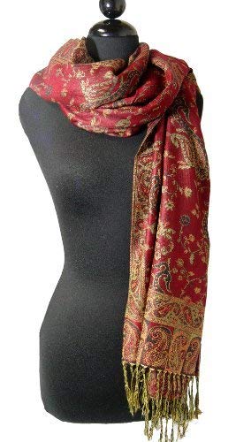 veritasfinancialgrp Elegant Reversible Paisley Pashmina Shawl Wrap