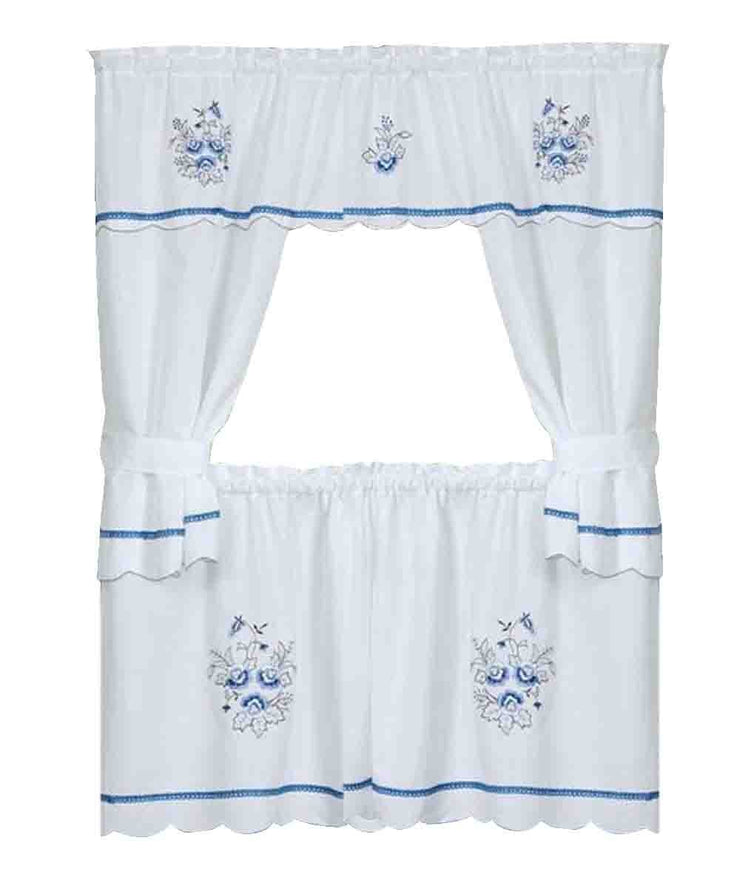 veritasfinancialgrp Embellished Dainty Blue & White Flower Window in a Bag Set