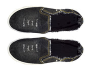 veritasfinancialgrp Womens Fashion Distressed Denim Casual Shoes Slip on Sneakers