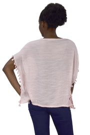 veritasfinancialgrp Womens Light Weight Tasseled T Shirt Blouse