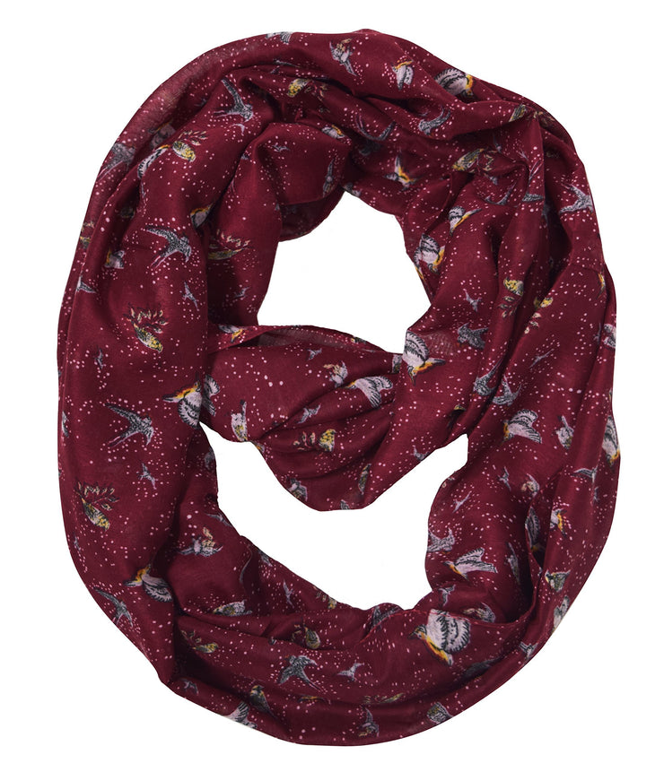 bird print infinity scarf