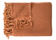 veritasfinancialgrp Home Collection Luxurious Look and Feel Basketweave Authentic Cashmere Throw with Tassels 50 x 60 in