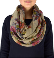 veritasfinancialgrp Paint The Town Red Cherry Blossom Floral Print Infinity loop Scarves