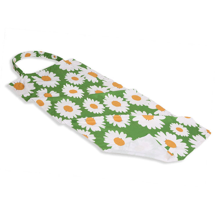 Green Daisy 2 In 1 Beach Towel & Tote Bag