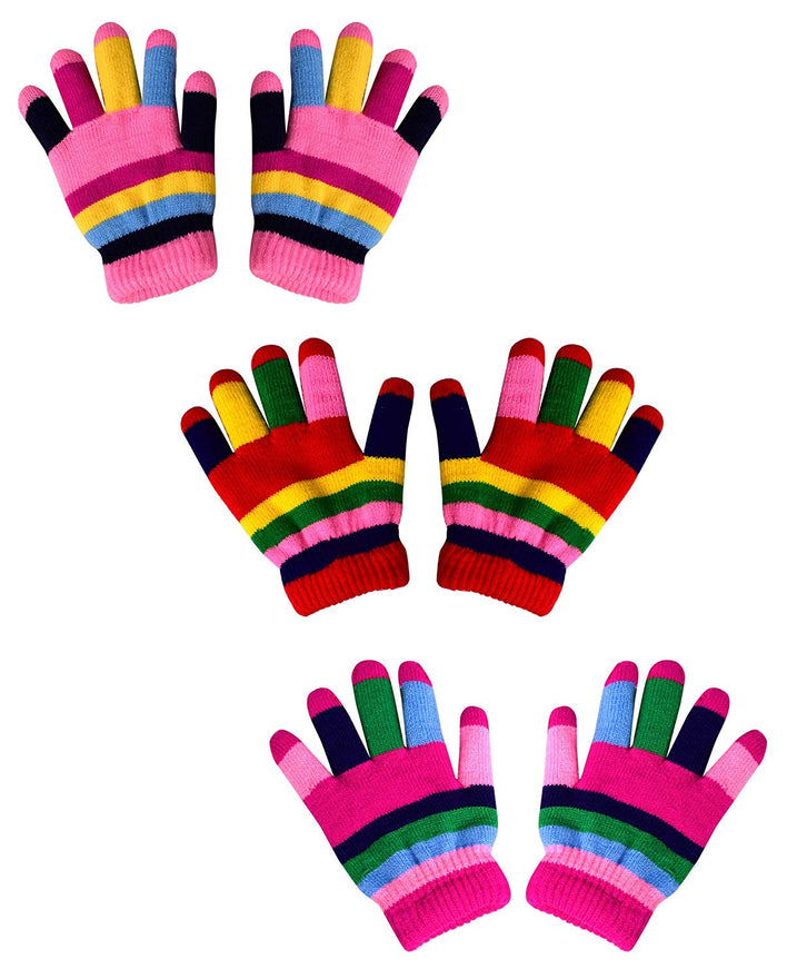 Rainbow Children's Toddler Warm Winter Gloves and Mittens Value packs