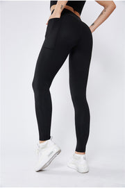 "Day In The Hamptons" Solid High-Rise Leggings with Pockets