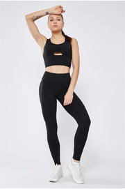 "Day In The Hamptons" Solid High-Rise Leggings with Pockets