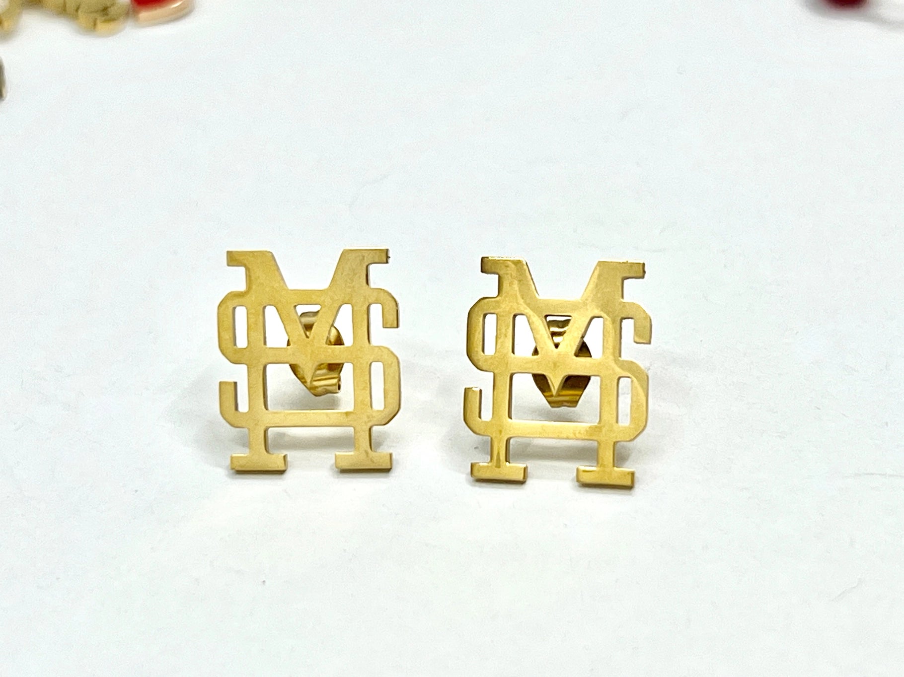 M over S earrings