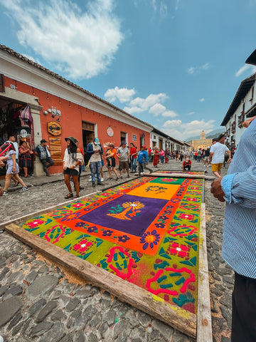 Rugs in Semana Santa Antigua Guatemala