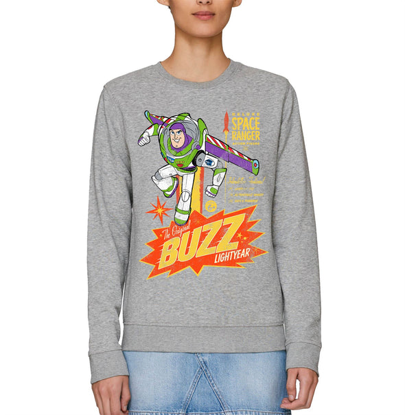 Disney Toy Story 4 Retro Buzz Lightyear Adults Unisex Grey Sweatshirt