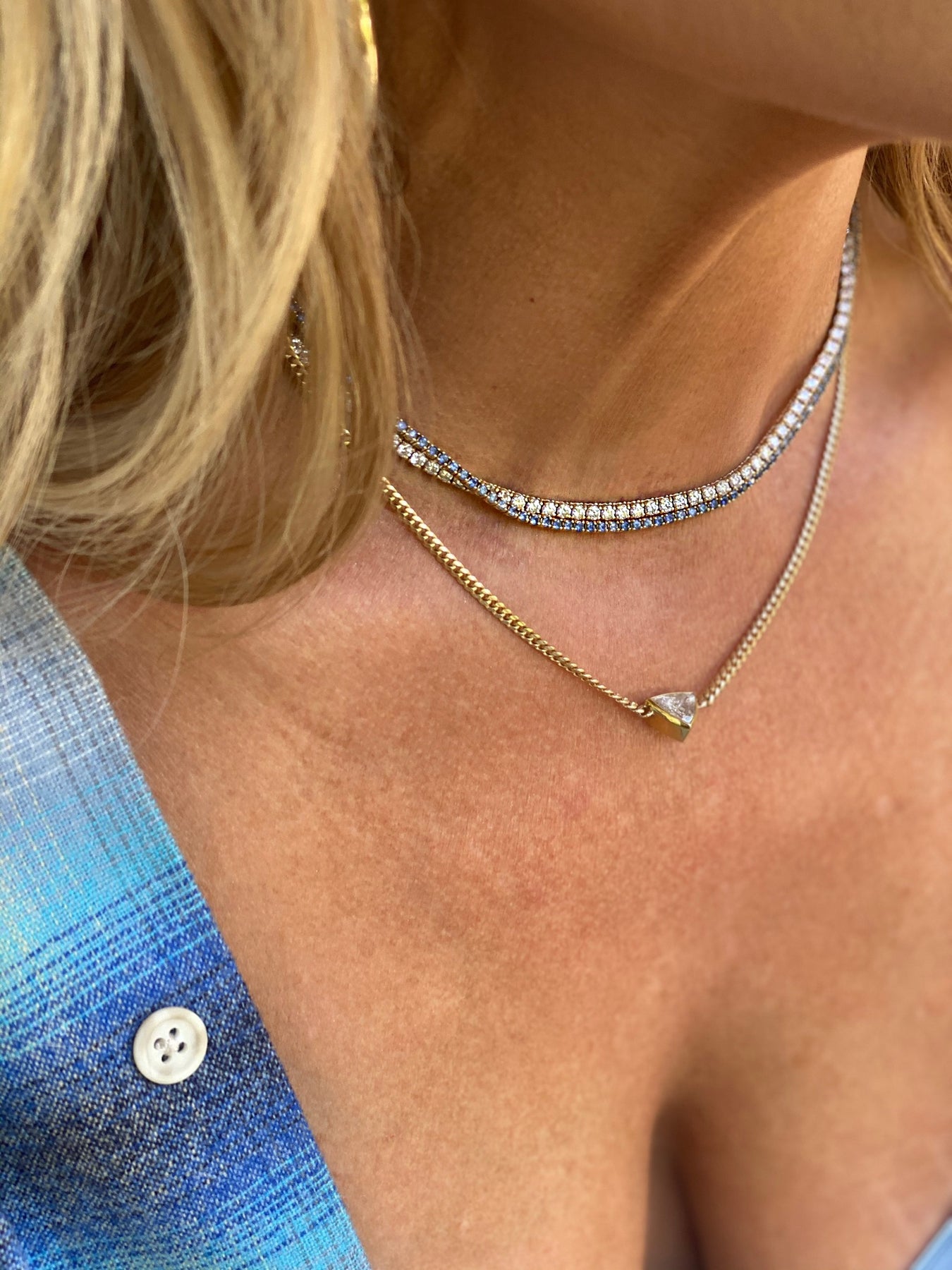 Buy 10k Rose Gold Tennis Necklace / Round Cut Diamond Necklace / Diamond  Choker Necklace / Women's Day Jewelry / Diamond Wedding Necklace Online in  India - Etsy