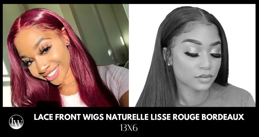 13x6 lace frontal lisse rouge