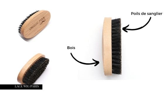 Brosse barbe poil de sanglier