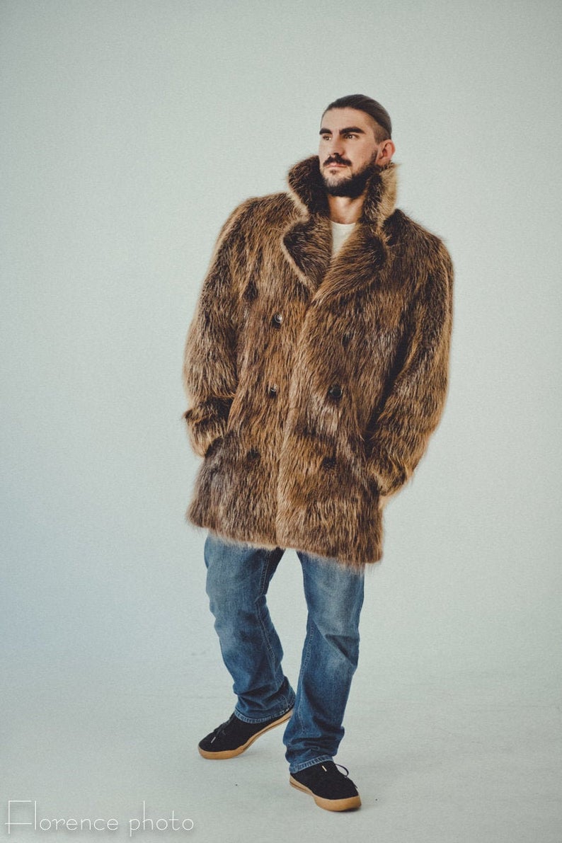 Beaver Fur Coat for Men (Brown) – Forestfox Fur Atelier