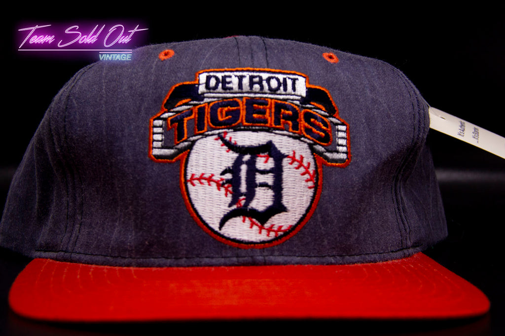 Vintage Detroit Tigers Annco Snap Back Hat Made In USA Trucker Cap Stylized  D￼