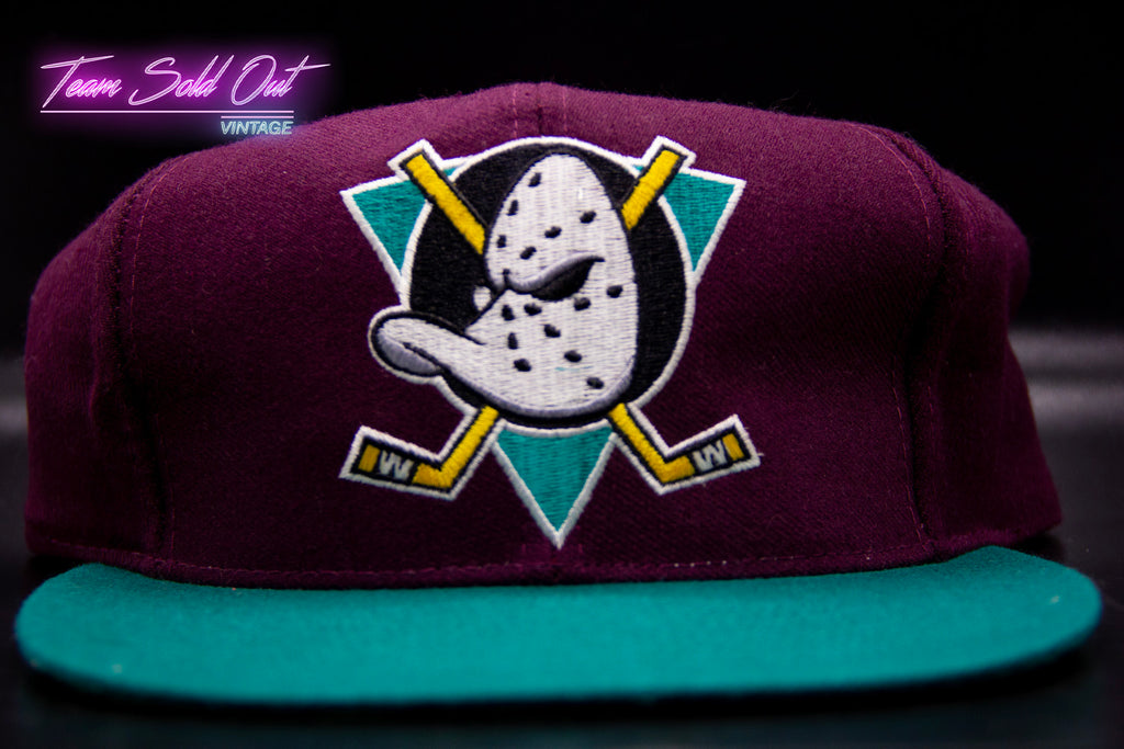 Vintage Anaheim Mighty Ducks Snapback Hat Cap Starter Korea Size Small