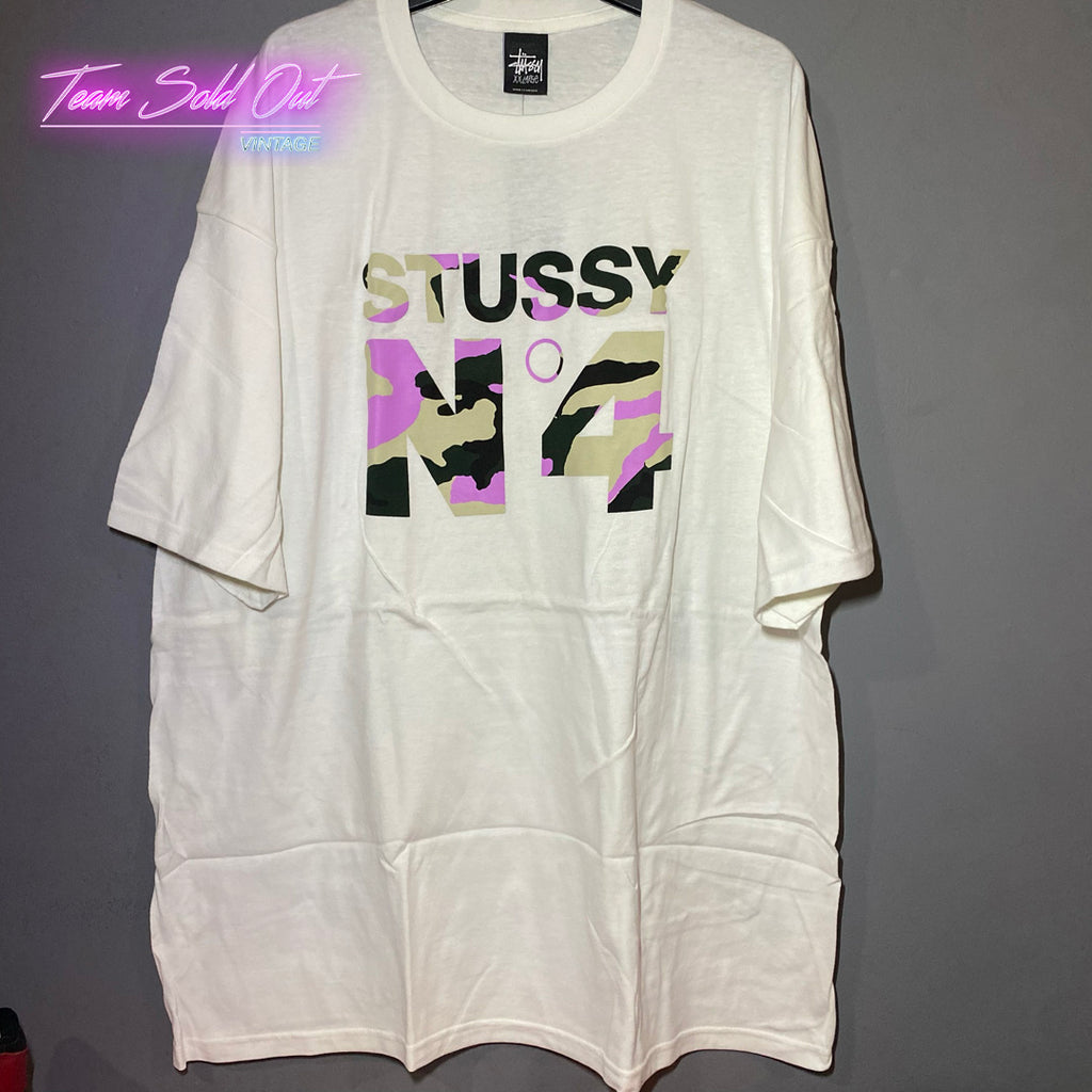 Vintage New Stussy Black No 4 Flower Check Tee T-Shirt XXL (2XL) – Team  Sold Out Vintage