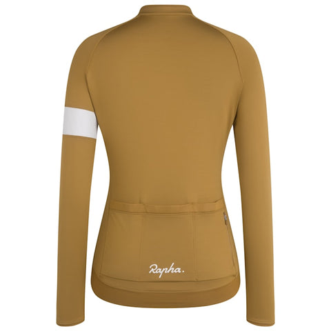 Rapha - Men's Long Sleeve Core Cycling Jersey - Faded Gold / White - Medium