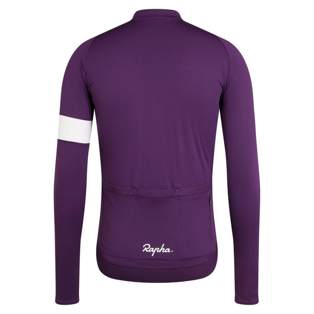 Rapha Core Long Sleeve Jersey Bbc Dark Purple Velodrom Cc 8483