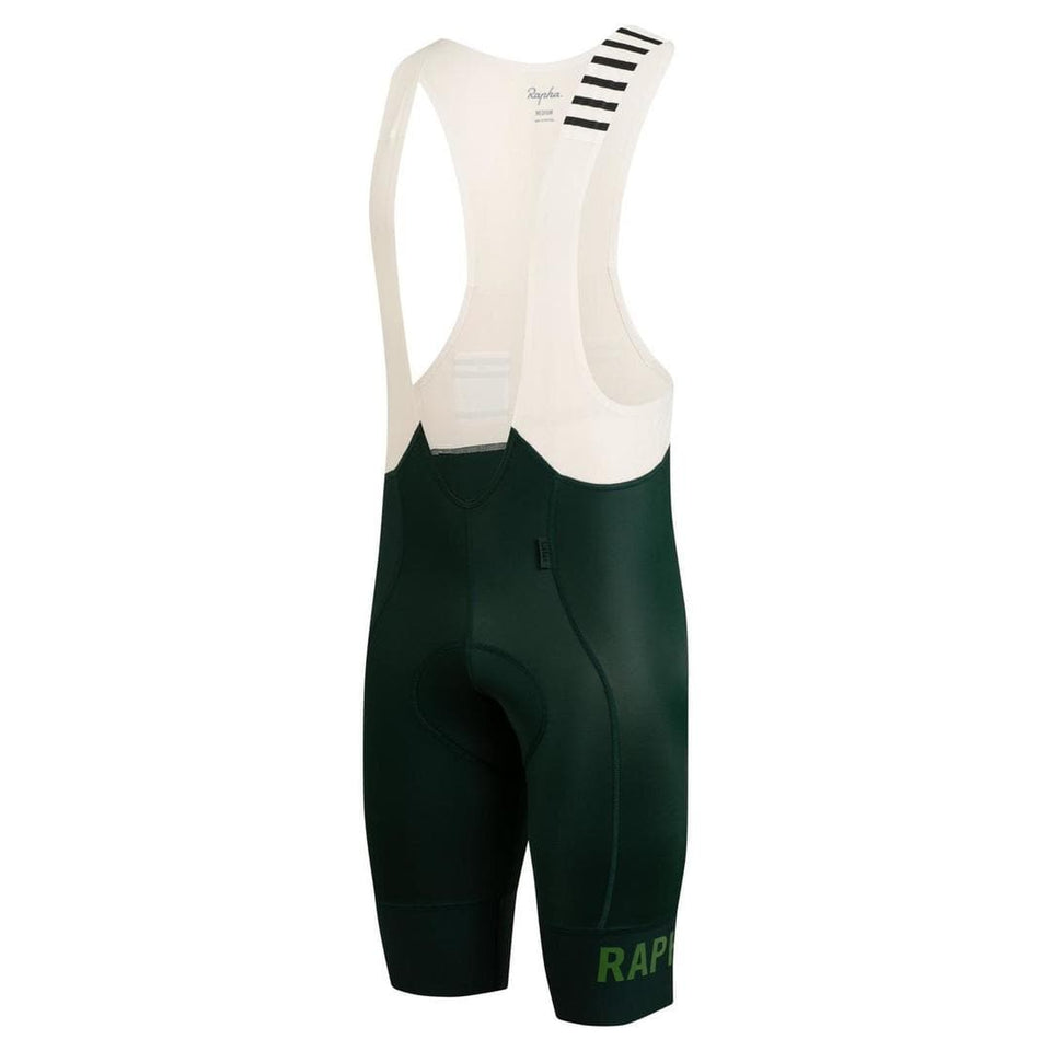 RAPHA Pro Team Bib Shorts II Long - SBC Dark Green/Off-White – Velodrom