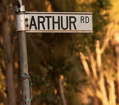 Arthur road sign